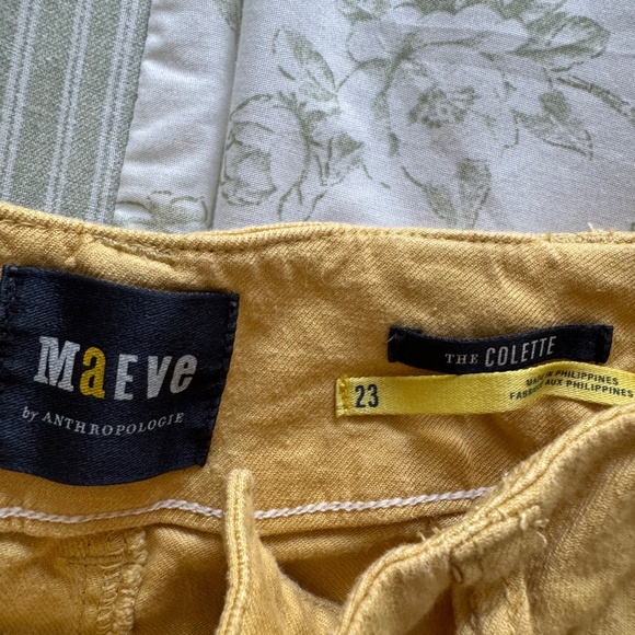 Anthropology Maeve Collette yellow size 23 - Picture 2 of 3